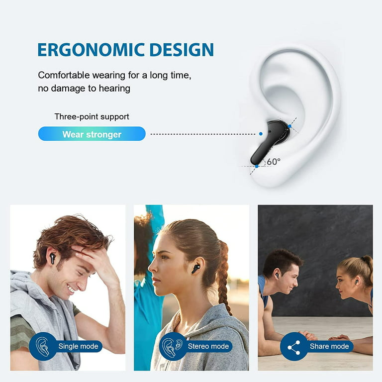 QCY T13 ANC Earphone Bluetooth 5.3 Active Noise Cancellation -28dB Wireless  Headphone Fast Charge Earbuds 0.068