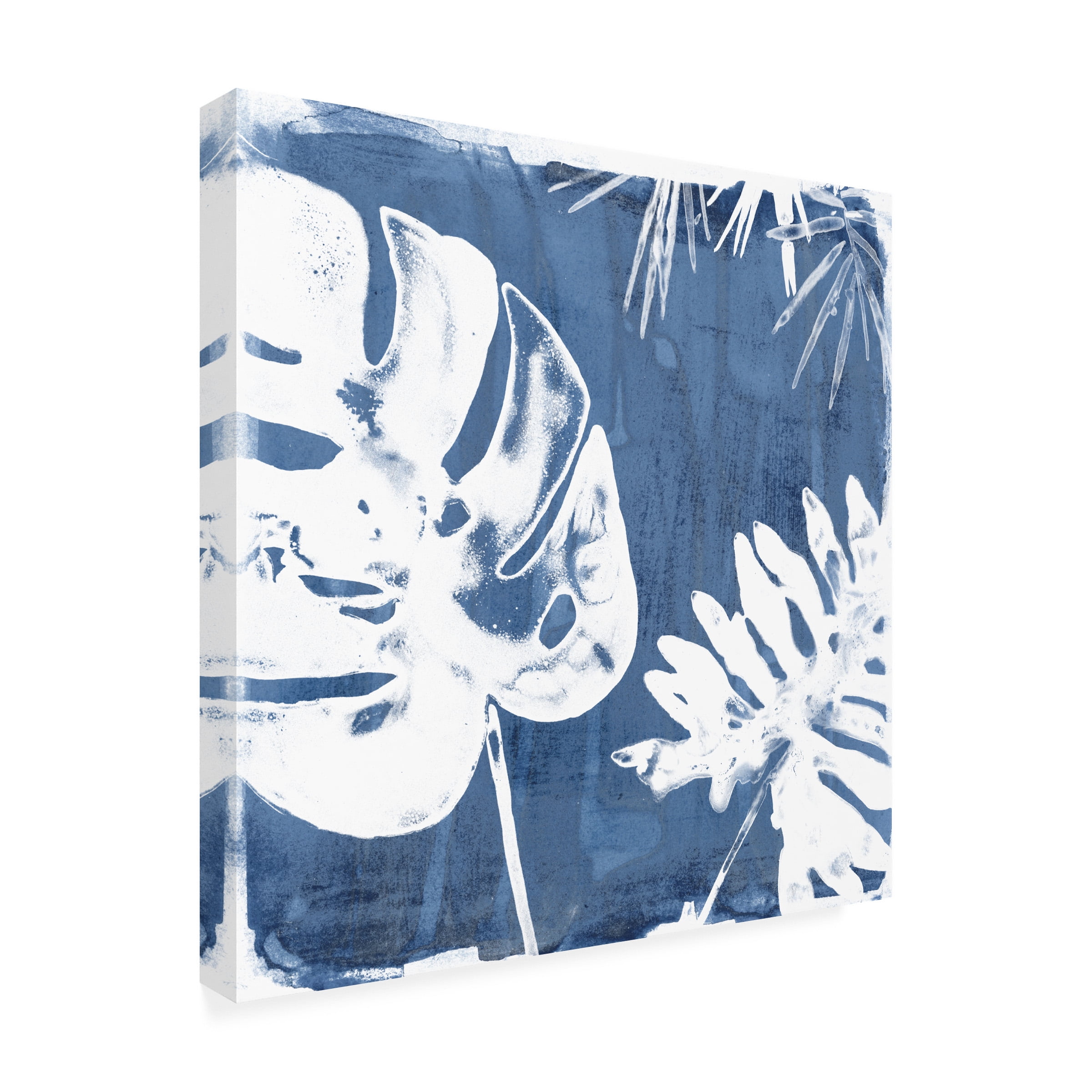 June Erica Vess 'Tropical Indigo Impressions I' Outdoor Canvas 14x12