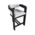 thumbnail image 4 of Meridian Furniture Sacha Grey Linen Textured Fabric Stool, 4 of 9