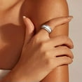 thumbnail image 2 of K-KED Wedding Band 9mm Sterling Silver Couple Ring Cubic Zirconia Full Eternity Ring, 2 of 8