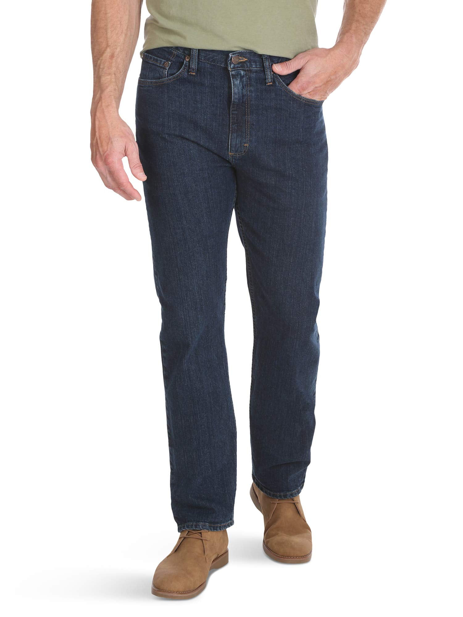 Wrangler Authentics Men's Classic 5-Pocket Regular Fit Jean, Dark ...
