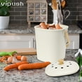 thumbnail image 3 of Kitchen Compost Bin,Compost Bin Kitchen Countertop Compost Bin with lid, Small Compost Bin Includes Inner Compost Bucket Liner & Charcoal Filter Recycle Bin for Food Was, White, 3 of 7