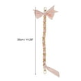thumbnail image 2 of Unique Bargains 1 Pc Scarf Bow Handbag Strap Pink Metal Fabric, 2 of 5