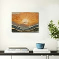 thumbnail image 5 of Chilfamy Sunset Waves Sun Canvas Art Modern Prints for Wall Decor - Ideal Choice for Home, Living Room, Bathroom - Ready to Hang 20x16in, 5 of 6