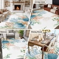 thumbnail image 5 of 5'x7' Area Rugs for Living Room Bedroom, Beach Coastal Washable Rug Carpet Runner Indoor Outdoor, Summer Nautical Coral Shell Botanical Non Slip Floor Mats Area Rug for Kitchen, Nursery, 5 of 8