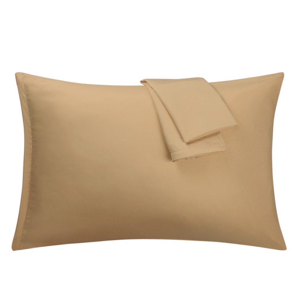 Light Brown Pillowcases Soft Microfiber Pillow Case with Zipper