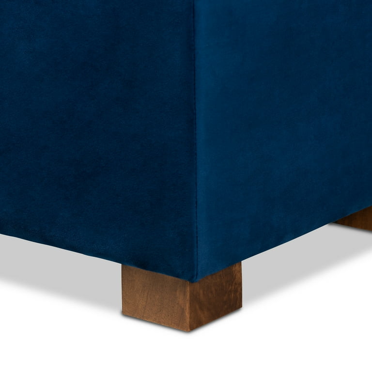 Baxton Studio Roanoke Modern and Contemporary Navy Blue Velvet