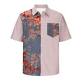 thumbnail image 4 of CALAFEBILA Hawaiian Shirt for Men Casual Button Down Tropical Print Short Sleeve Holiday Beach Shirts Loose Fit Summer Mens Tops, 4 of 5