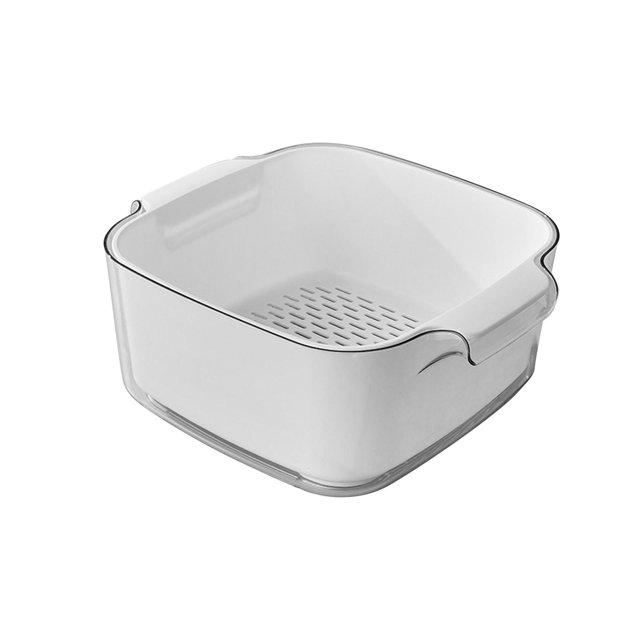 Escurridor de frutas de cocina Gloria para Verduras frutas carne limpieza mezcla Cesta de lavado cuenco escurridor Blanco