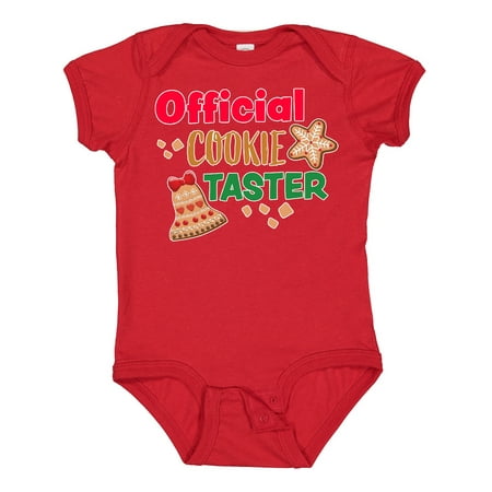 

Inktastic Christmas Official Cookie Taster with Bell and Star Cookie Gift Baby Boy or Baby Girl Bodysuit