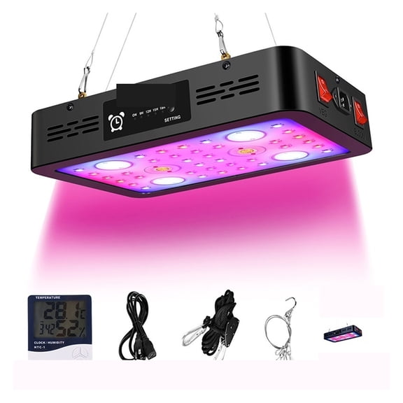 Timing LED Grow Light 1200W 2400W Full Spectrum Double Chip Grow Lamps For Indoor Plants VEG BLOOM Flower Greenhouse Grow Tent ,Easy to Install