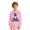 Pink, variant on Crewneck Sweatshirt Kids Print Loose Crew Neck Hoodless Sweatshirt Long Sleeve Pullover Black 5-6 Years