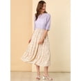 thumbnail image 3 of AllegK Faldas Largas Florales PaMujer FalMaxi BohemCon Volantes En Niveles Y CintuElástiBeige XL, 3 of 6
