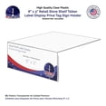 thumbnail image 4 of 4 Pack Acrylic Shelf Talker 8" Wide by 3" High for Product Features QR Codes and UPC Labels Clear Side Loading Moveable Branding and Product Highlights Sign Holder, 4 of 8