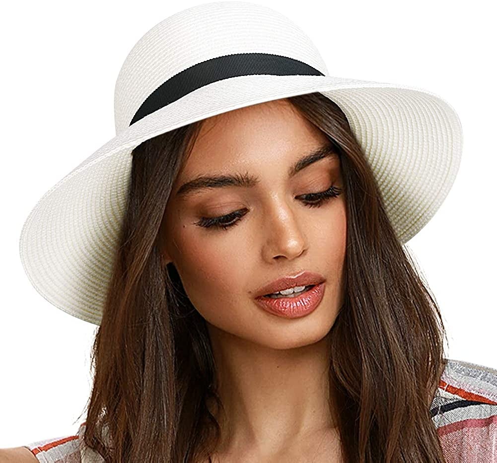 Sun Hats for Women Brim Straw Hat Beach 