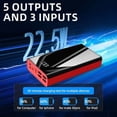 thumbnail image 5 of Misty 80000mAh Power Bank Fast Charging 22.5W USB C External Battery Pack With Flashlight Red, 5 of 5