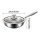 thumbnail image 5 of Sartén CLLC de titanio puro, sartenes 100% de titanio para cocinar antiadherente, sartén profesional de acero inoxidable martillado con tapa, sartén antiadherente doméstica sin revestimiento (C, 28 c, 5 of 7