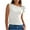 White, variant on yillto Womens Blouse Sleeveless Asymmetrical Neck Tie Shoudler Summer Shirt Casual Blouses Tops
