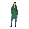 thumbnail image 3 of Haute Edition Women' Walker Wool Blend 3/4 Belted Long Jacket Winter Coat, 3 of 6