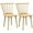 Natural, variant on Costway Rubber Wood Windsor Dining Chairs Set of 2 with Spindle Back for Living Room Black