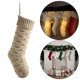 thumbnail image 5 of Bolsa de regalo con forma de media navideña, adorno colgante suave para árbol de Navidad Lino, 5 of 9