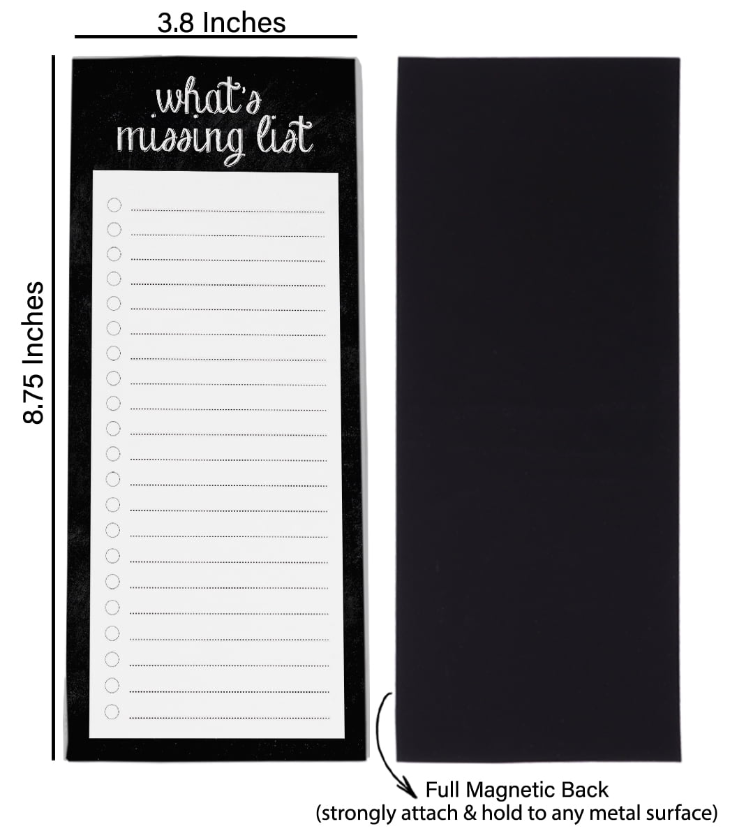 Inkdotpot Pack of 3 Magnetic Fridge To-Do List Notepads- Magnetic Memo Pads For Refrigerator-(50 Sheets Each)-XD