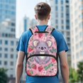 thumbnail image 3 of HUIACONG Koala Strawberry Print School Backpack for Boys Girls Ages 6-18 Ergonomic Padded Shoulder Straps Large Capacity Back to School Backpack for Elementary Middle High School Use, 3 of 7