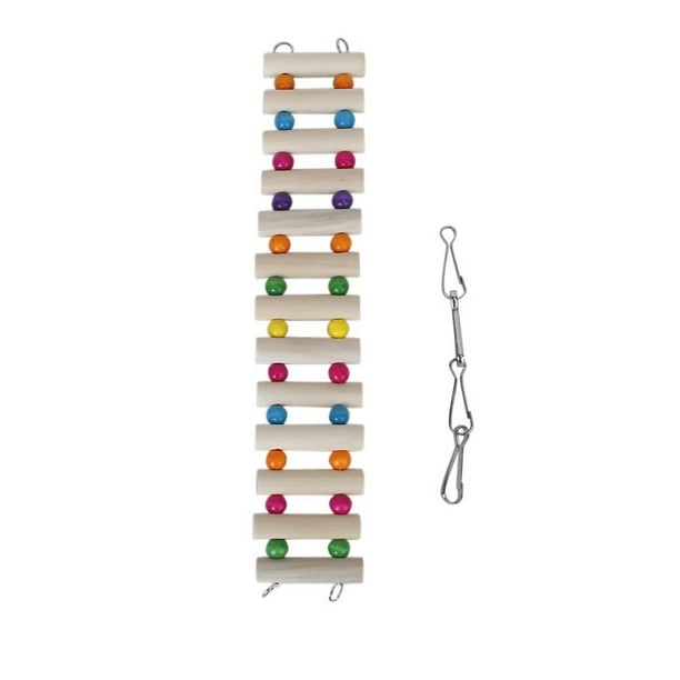 Escalera de madera del puente del animal doméstico del juguete animal con los ganchos para el pájaro / el loro / la ardilla / el jerbo