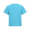 thumbnail image 4 of CYRBOKO Kids Boys Athletic Tops, Short Sleeve Summer Casual Quick-dry Basic Tees Boys T-shirts Blue Size 10-12 T, 4 of 7