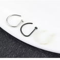 thumbnail image 4 of No-Piercing Nose Ring – Stainless Steel Fake Hoop, Punk Fashion Clip-On Body Jewelry (Silver, Black), 4 of 5