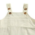 thumbnail image 5 of FNNMNNR Toddler Baby Kids Girls Boys Suspender Overalls Button Shoulder Straps Bib Pants Outfits Apricot 5-6 Years, 5 of 7