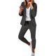 thumbnail image 1 of ZHAOCHENG Trajes de pantalón para mujer, modernos y elegantes, de negocios, con blazer, de color liso, para uso diario, de dos piezas, para uso festivo, elegante, con solapa y corte ajustado, para uso, 1 of 5
