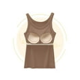 thumbnail image 4 of JGGSPWM Tank Top with Built in Bra for Women Sports Cute Cami Shirts Spring Summer Workout Camisoles Sleeveless Under Clothes Brown 2XL, 4 of 9
