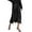 Black, variant on Womens Midi Skirt High Waisted Satin Dress Zipper Elegant Work Skirts