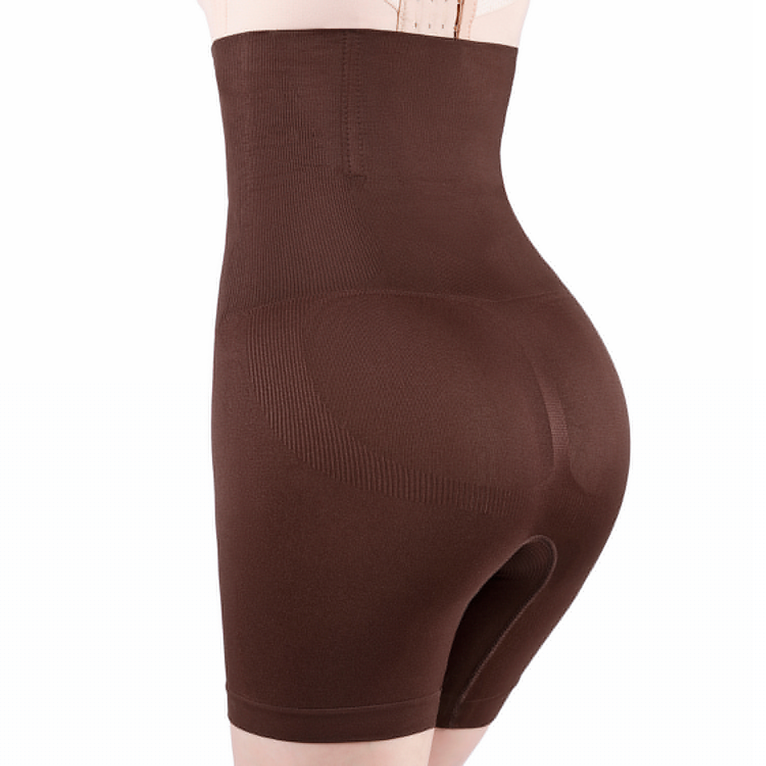 thumbnail image 5 of Defitshape Women's Butt Lifter Body Shaper Seamless High Wasit Tummy Control Firm Compression Boy Shorts Waist Trainer Thigh Slimmer Shapewear Shorts Underwear Coffee Large, 5 of 5