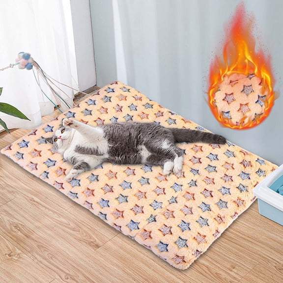 Clearance Under $5!Yyuenw Soft Flannel Thickened Pet Soft Fleece Pad Pet Bed Mat for Puppy Dog Cat Sofa Cushion Home Rug Keep Warm Sleeping Cover(9.8 ×12.6 Inches)
