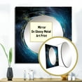thumbnail image 3 of Designart "Celestial Luminescence Encircling A Dark Singularity IV" Space Square Mirror For Wall Decor - Large Blue Square Mirror Printed Wall Decor - Modern Square Living Room Mirror, 3 of 5