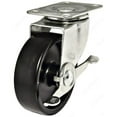 thumbnail image 1 of Swivel Plate Caster, Side Brake, Polypropylene Wheel, 3 In. - F25234, 1 of 1
