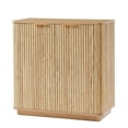 thumbnail image 5 of Tcbosik Fluted 2-Door Cabinet in Oak Finish, Modern Buffet Sideboard with Adjustable Shelf, for Living Room, Dining Room, or Entryway, 31.5"L x 15.75"W x 31.5"H, 5 of 8