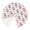 thumbnail image 3 of Balery Cute Poodle Dog Printed Christmas Tree Skirt , Merry Christmas Party Christmas Tree Decoration,Adjustable Tree Skirt-30", 3 of 8