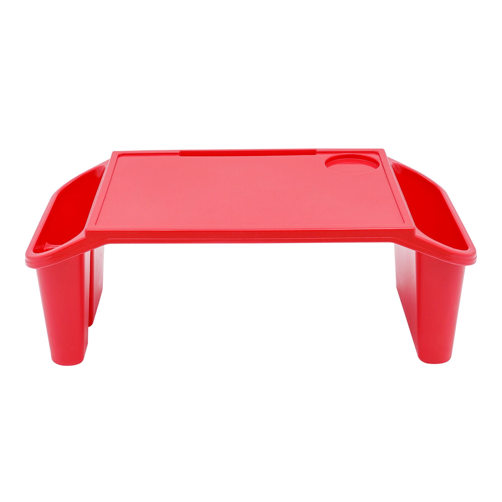 4 Pcs Set Kids Lap Desk Tray, Plastic Breakfast Laptop Trays with Side Pockets
