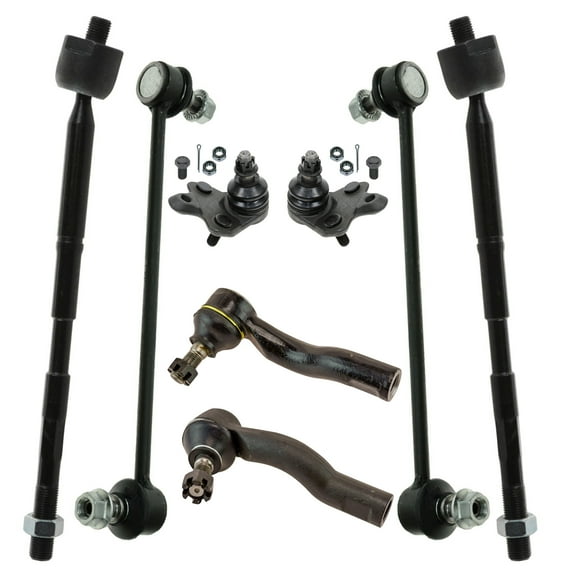 TRQ 8pc Steering Suspension Kit Ball Joints Tie Rods Sway Bar Links for Scion TC PSA30350