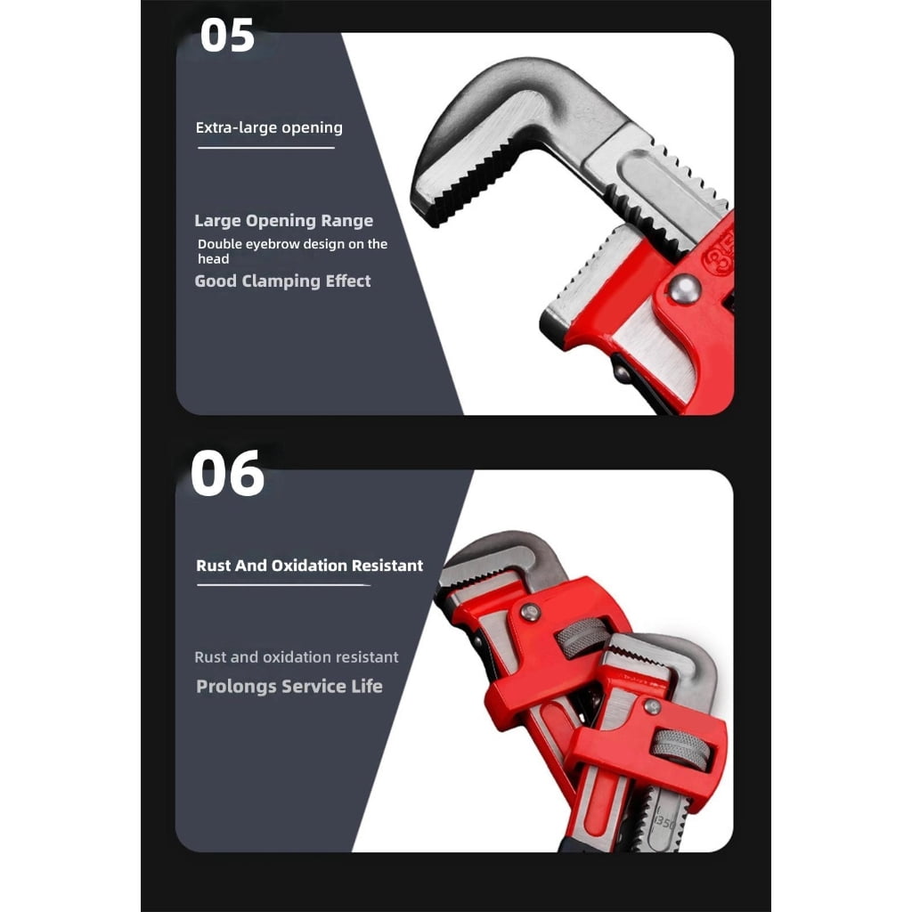 PatungKu Adjustable Wrench Large Opening Short Handle Multifunctional Wrench Plumbing