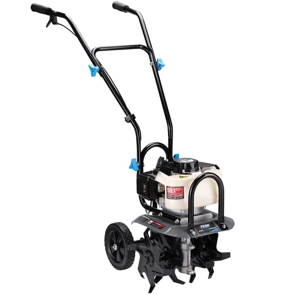 Pulsar PTG1110 10" Hand Cultivator & Tiller with 52cc 2-Stroke Engine Adjustable Depth