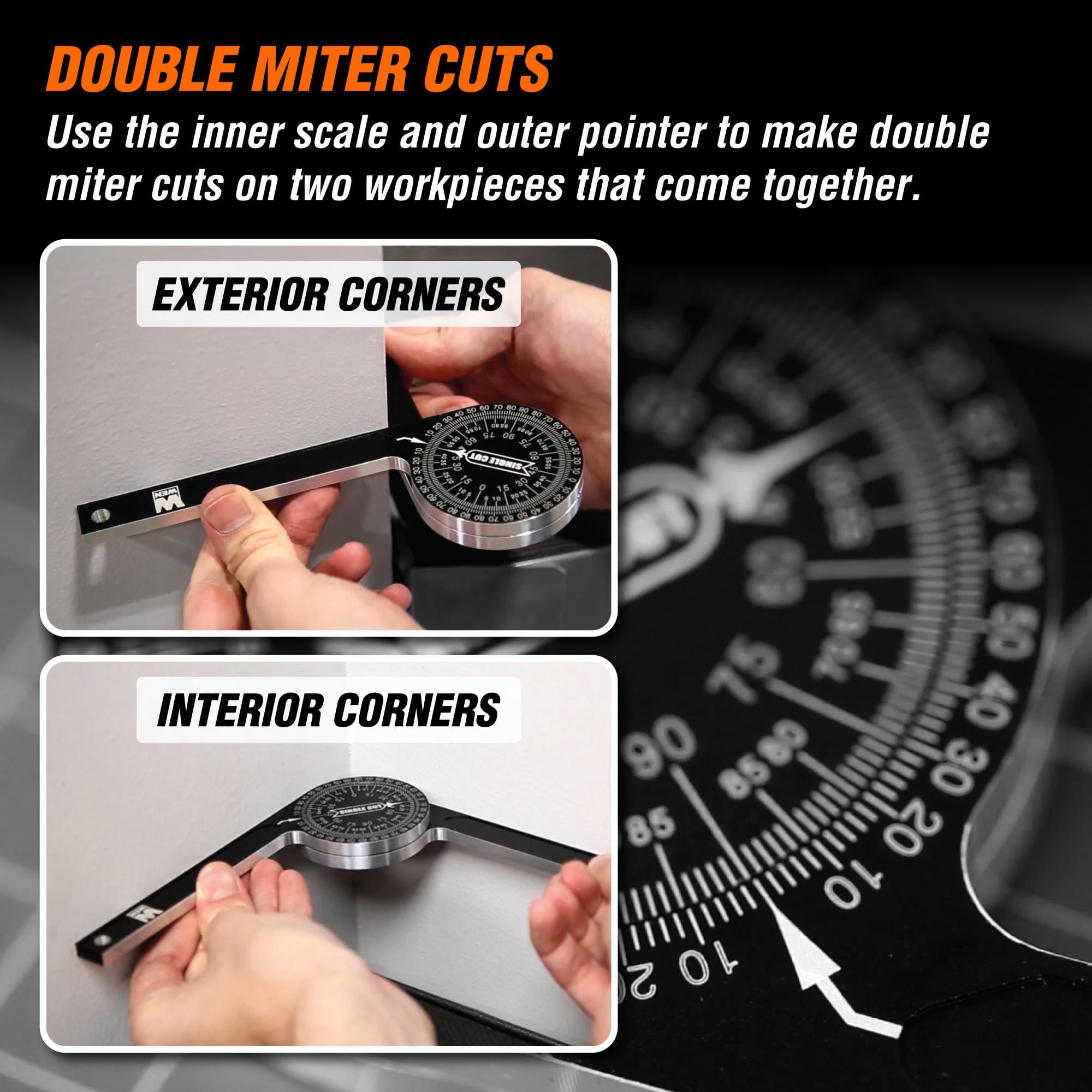 WEN 7.25-Inch Aluminum Alloy Miter Saw Protractor with Laser-Engraved Scales, ME175P