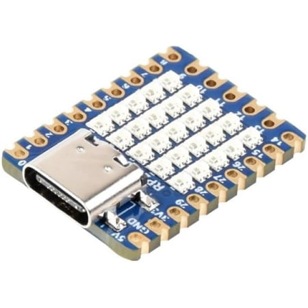 RP2040-Matrix Development Board with 5x5 RGB LED, Dual-Core Microcontroller for IoT, DIY Electronics and Maker Projects SKU-24594