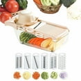 thumbnail image 1 of Mandoline Slicer Adjustable Vegetable Shredder Professional Cubing Mandoline Slicer Handheld Baby Food Chopper With 6 Interchangeable Blades Hand Protector for Kitchen, 1 of 7