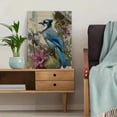thumbnail image 5 of Blue Jay Floral Canvas Print, Aesthetic Wall Art for Living Room Bedroom Office Hallway Dining Room Entryway, 5 of 8