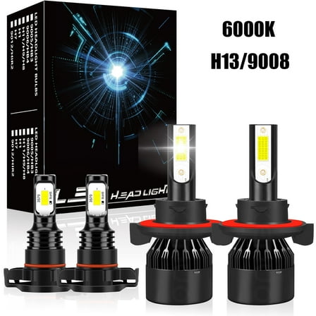 For Dodge Challenger 2009-2014 6000K White LED Headlights Fog Light Bulbs KIT 4pcs