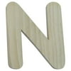 Plaid Wood Bubble Letter N
